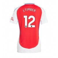 Camisa de Futebol Arsenal Jurrien Timber #12 Equipamento Principal Mulheres 2024-25 Manga Curta